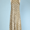 Robe longue 1970 pailletée or et argent