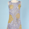 Robe 1970 imprimé motifs cachemire et lurex argent