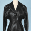 Flight jacket en cuir noir Alaïa