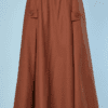 Jupe 1970 Yves Saint Laurent en lainage marron