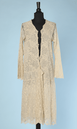 Alternative view of Déshabillé 1930 en dentelle beige