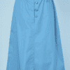 Jupe 1970 en coton bleu turquoise Courrèges