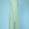 Robe longue 1970 en lainage vert Pierre Cardin
