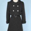 Tailleur robe 1960 en lainage gris Suzy Perette
