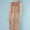 Robe 1930 en mousseline imprimée