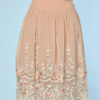 Jupe vintage en mousseline et tulle brodé Ralph Lauren