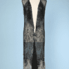 Robe 1925 en dentelle noire et argent perlée