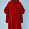 Manteau 1930 en velours rouge