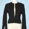 Veste courte en lainage noir et paillettes Christian Dior
