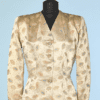 Veste en satin ivoire 1940 jacquard de motifs asiatiques