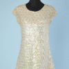 Mini Robe 1960-70 en tricot blanc pailleté