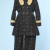 Ensemble d'hiver d'enfant 1940 en lainage chiné