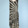 Robe 1925 en tulle pailleté or et noir