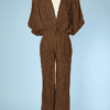 Combinaison pantalon 1980 en daim marron