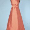 Robe du soir 1970 en soie orange Gianna Gavardi