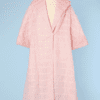 Manteau 1950 en nylon rose gaufré