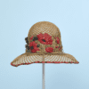 Chapeau cloche 1930 en paille brodée