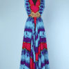 Combinaison pantalon 1970 en mousseline tie and dye