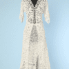Tailleur d'été 1900 au point d'Irlande manteau et jupe