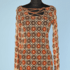 Tunique 1930 en fils chenillé crocheté