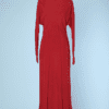 Robe du soir 1930 en crêpe rouge brique