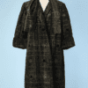 Manteau 1950 en velours noir imprimé or