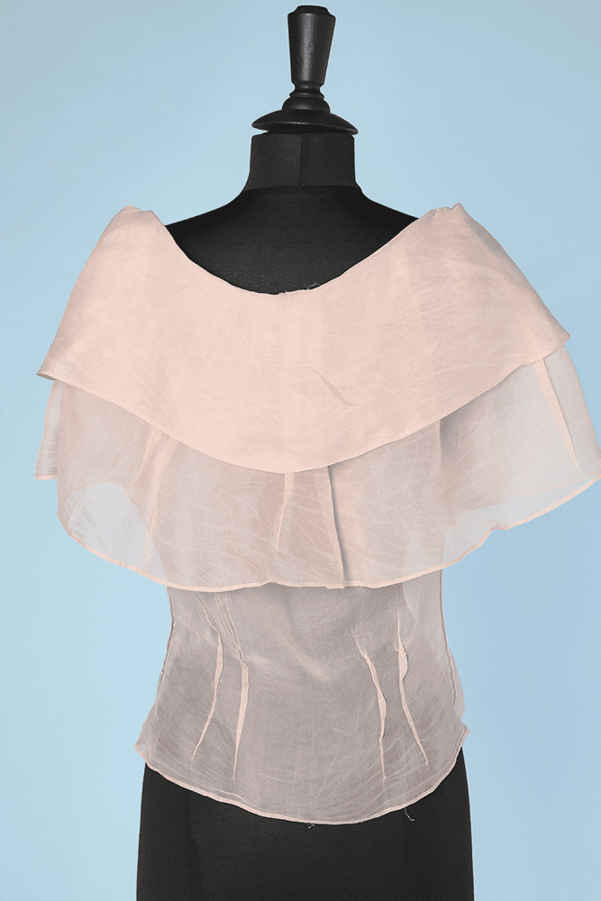 Chemisier 1950 en voile de soie rose – Image 4