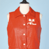 Blouson 1960-70 en skaï orange Courrèges hyperbole