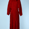 Manteau long 1930 en velours rouge