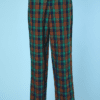 Pantalon 1960 en coton écossais marine vert orange