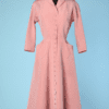 Robe manteau 1950 en reps rose