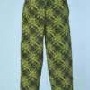 Pantalon 1960 en velours côtelé imprimé vert