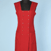 Robe d'été en soie rouge vintage Chanel