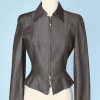 Veste blouson 1990 gris griffé Thierry Mugler