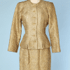 Tailleur 1980 en satin et broché or Yves Saint Laurent