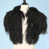 Boléro en plumes d'autruches noires