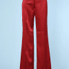 Pantalon vintage en satin rouge