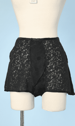 Culotte en dentelle et soie noire 1930
