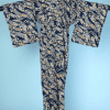 Kimono bleu imprimé multicolore