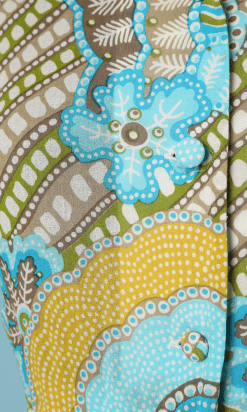 Alternative view of Robe chemisier 1970 en voile de coton imprimé