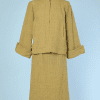 Tailleur 1950/1960 en tweed jaune et gris