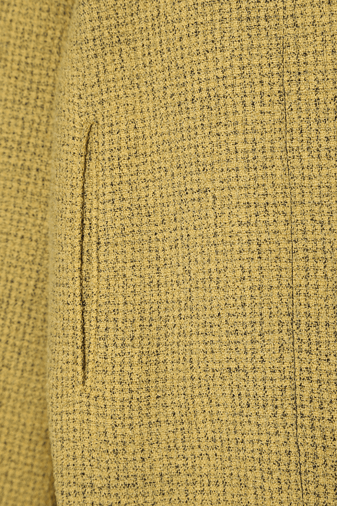 Tailleur 1950/1960 en tweed jaune et gris – Image 3