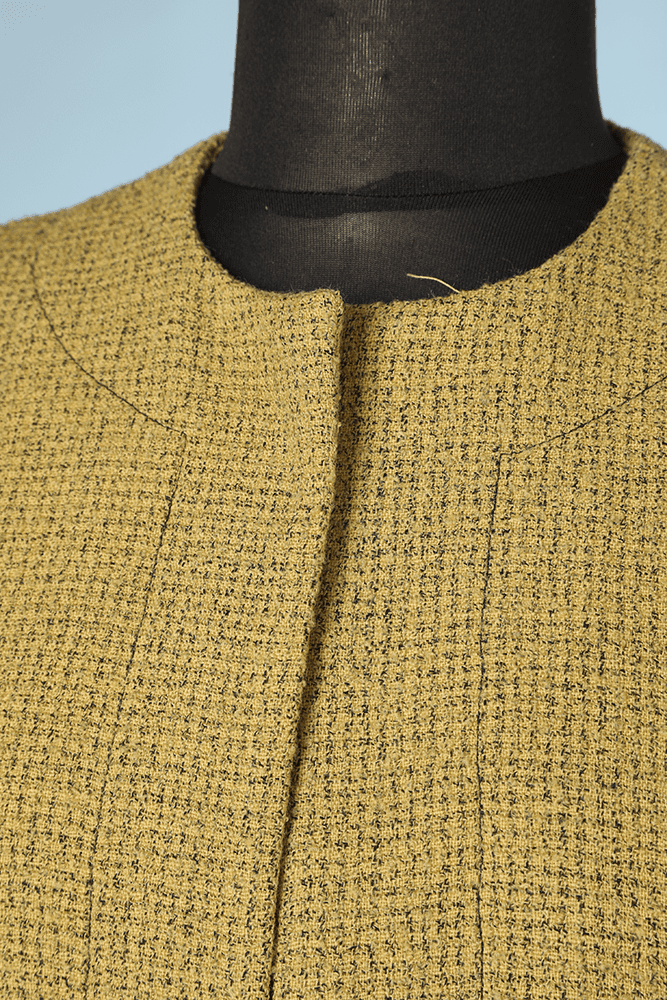 Tailleur 1950/1960 en tweed jaune et gris – Image 2
