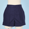 Short 1950/1960 en coton marine