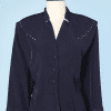 Veste 1940 en reps marine et strass
