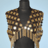 Gilet 1970 en pièces métalliques emmaillées et chaînes