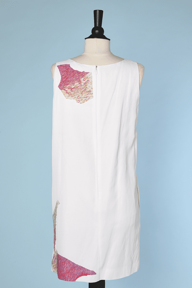 Robe vintage Chloé en coton blanc brodé de perles – Image 6