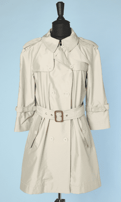 Trench vintage en coton vert menthe Dolce Gabbana