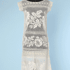 Robe 1920-25 en filet et tulle brodé