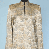 Veste en satin ivoire 1940 jacquard de motifs asiatiques